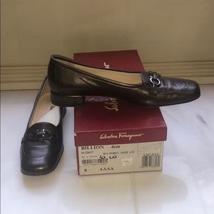 Salvatore Ferragamo Bronze Loafers (8 AAAA)